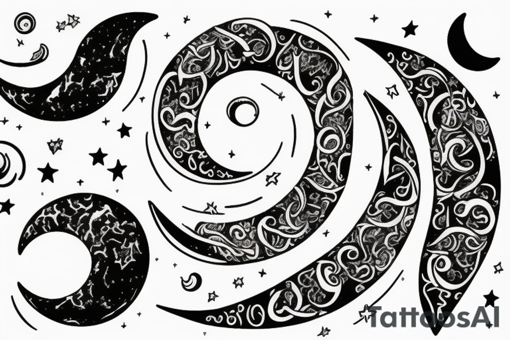 Crescent moon tattoo idea