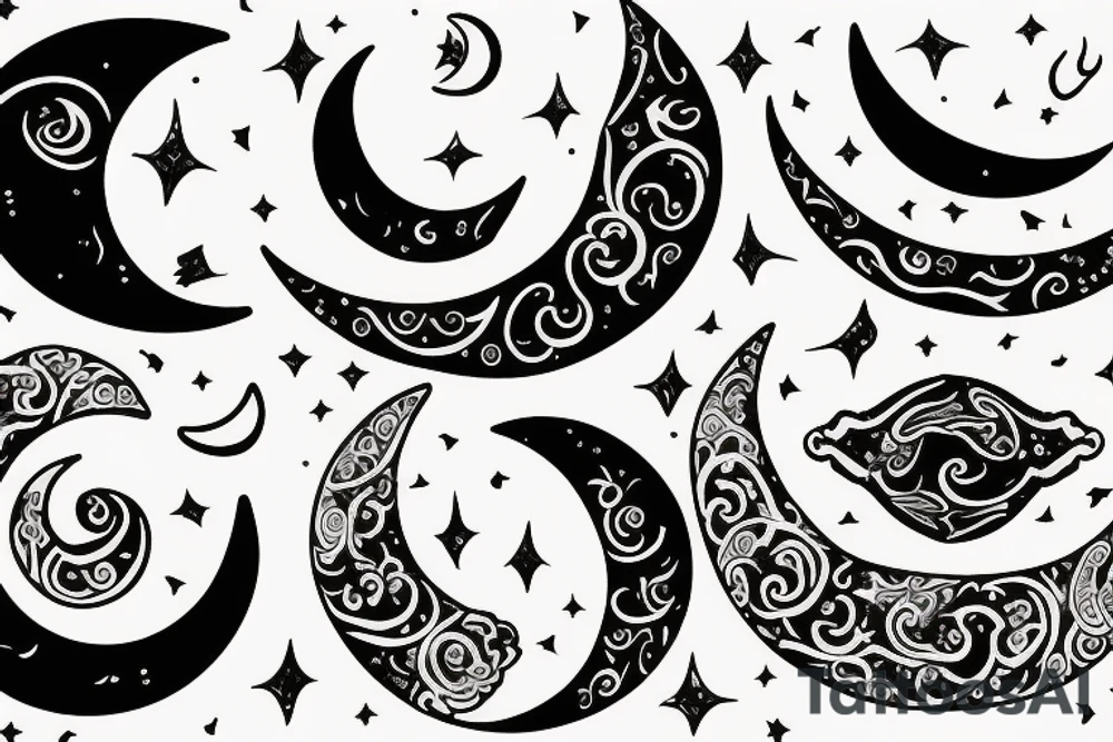 Crescent moon tattoo idea