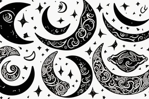 Crescent moon tattoo idea