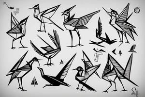 Origami crane tattoo idea