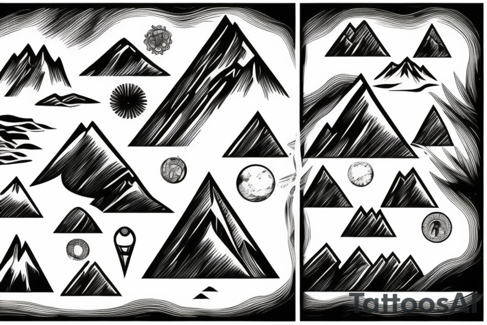 Mountain range tattoo idea