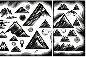 Mountain range tattoo idea