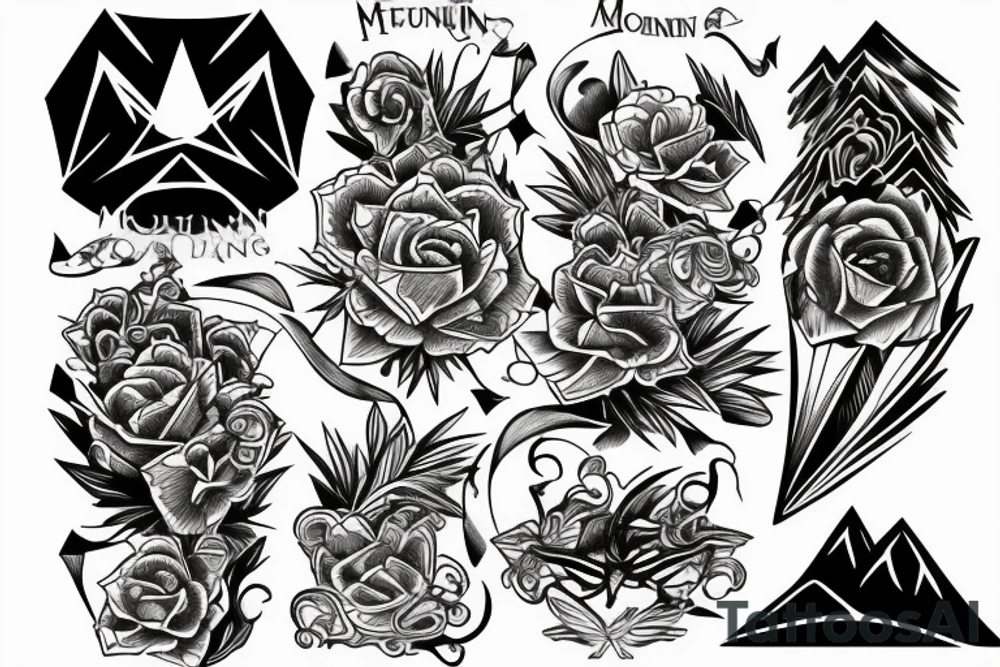 Mountain range tattoo idea