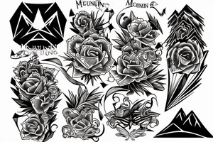 Mountain range tattoo idea