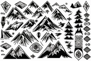 Mountain range tattoo idea