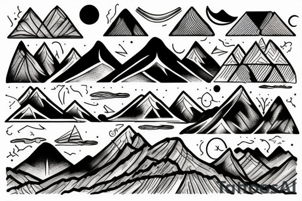 Mountain range tattoo idea