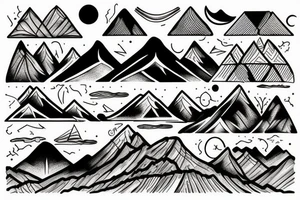 Mountain range tattoo idea