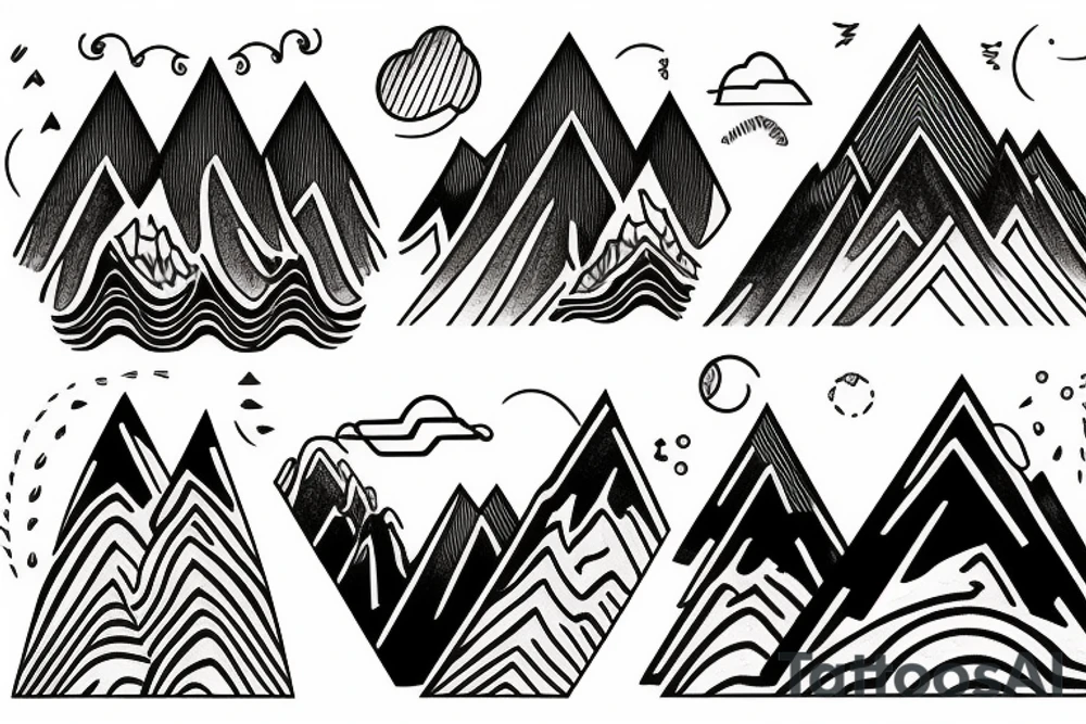 Mountain range tattoo idea