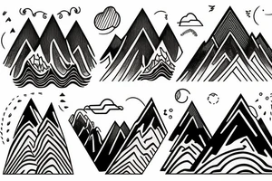 Mountain range tattoo idea
