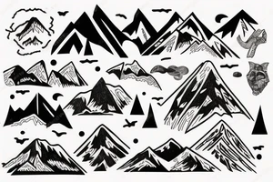 Mountain range tattoo idea