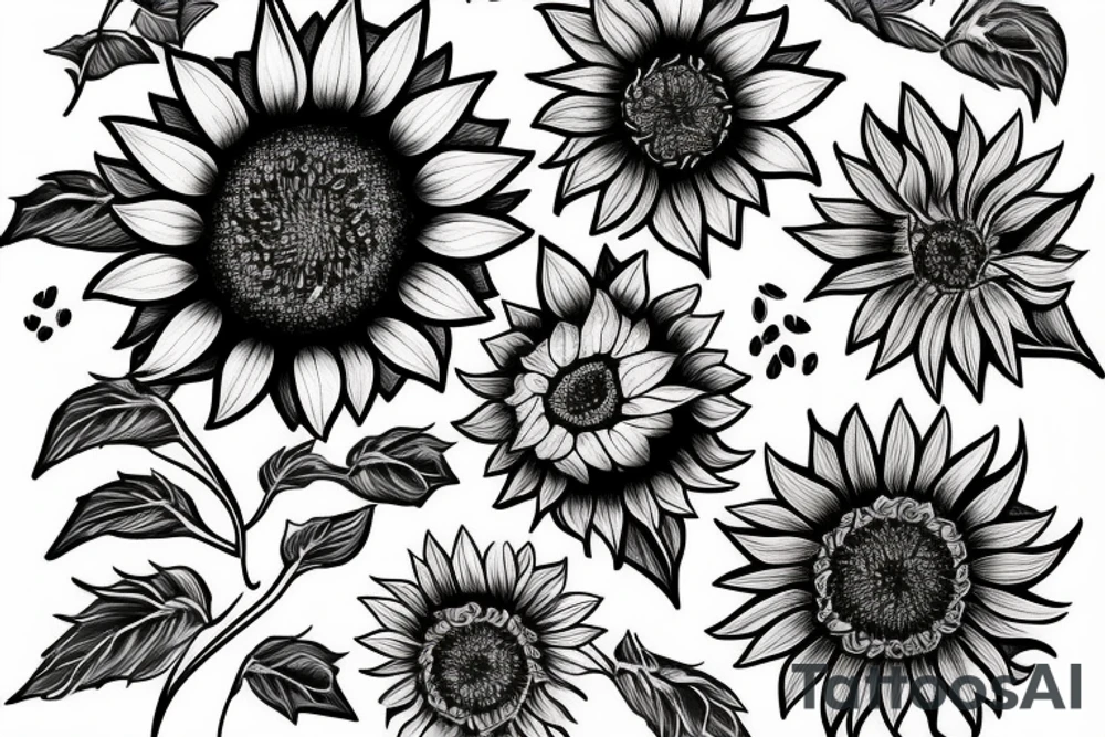Sunflower tattoo idea