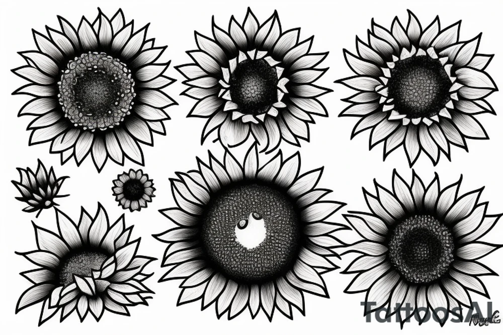 Sunflower tattoo idea