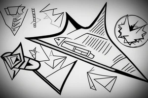 Paper airplane tattoo idea