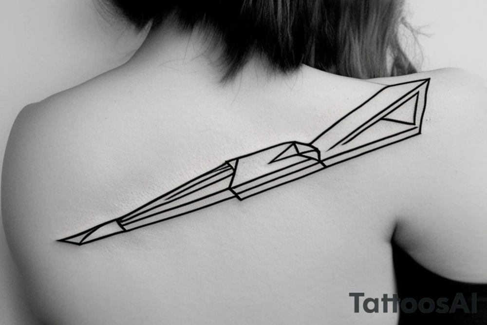 Paper airplane tattoo idea
