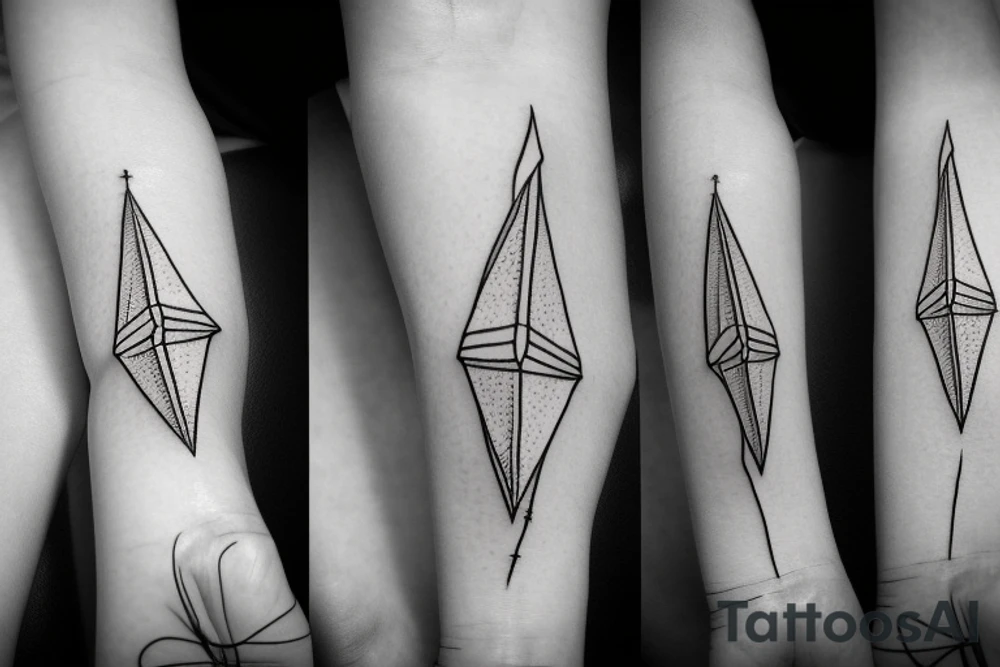 Paper airplane tattoo idea