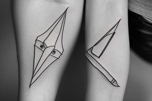 Paper airplane tattoo idea