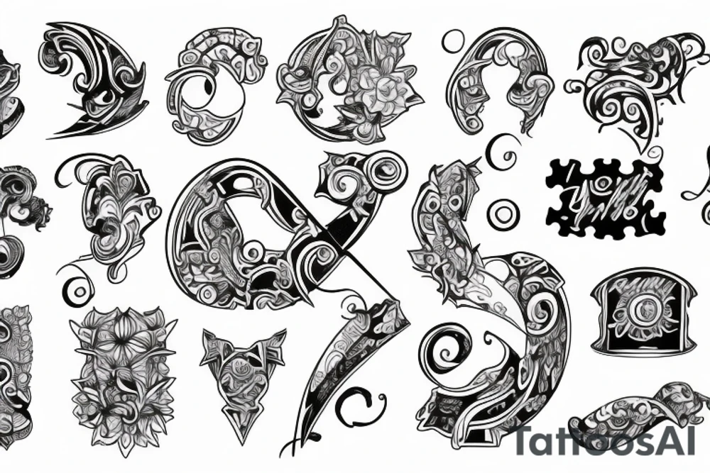 Puzzle piece tattoo idea