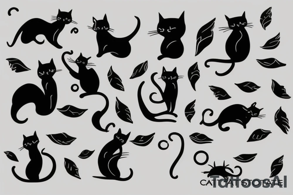 Cat silhouette tattoo idea