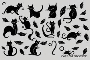 Cat silhouette tattoo idea