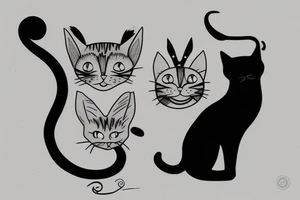 Cat silhouette tattoo idea