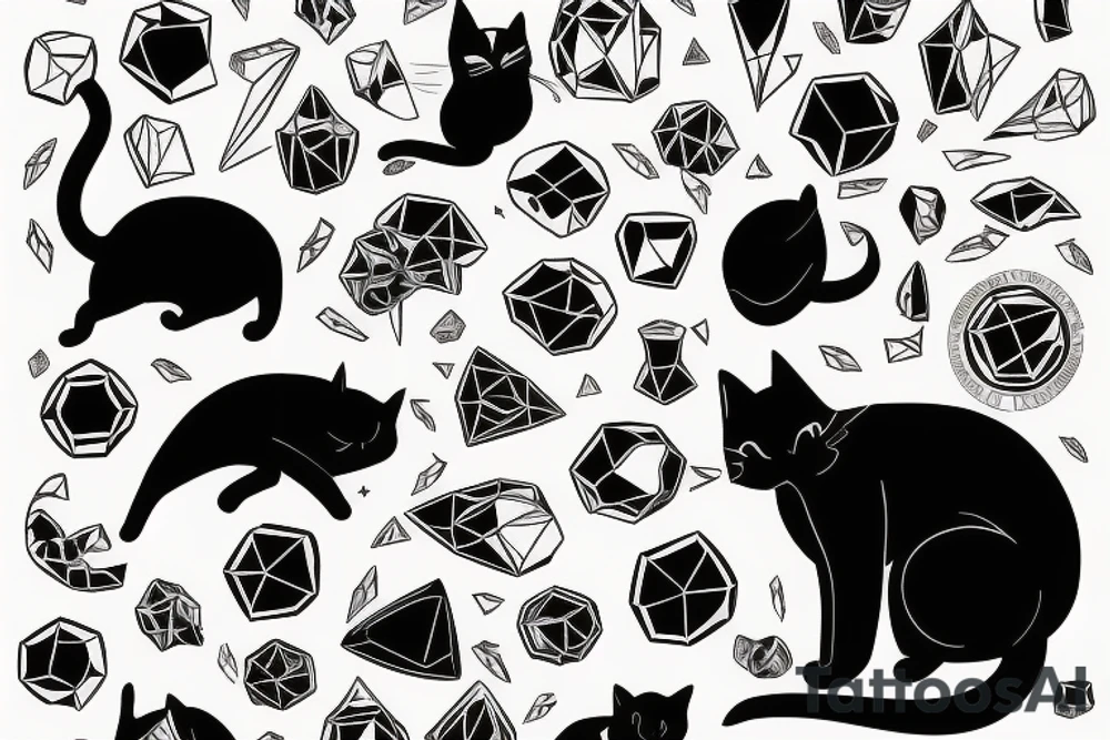Cat silhouette tattoo idea