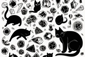 Cat silhouette tattoo idea