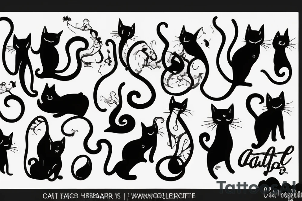 Cat silhouette tattoo idea