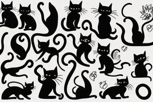 Cat silhouette tattoo idea