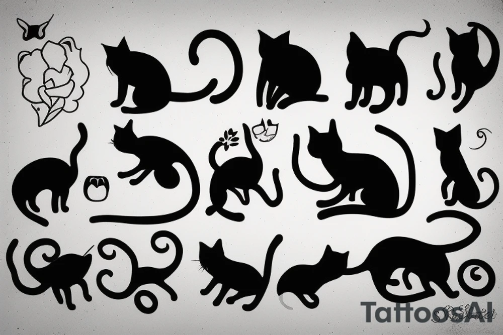 Cat silhouette tattoo idea