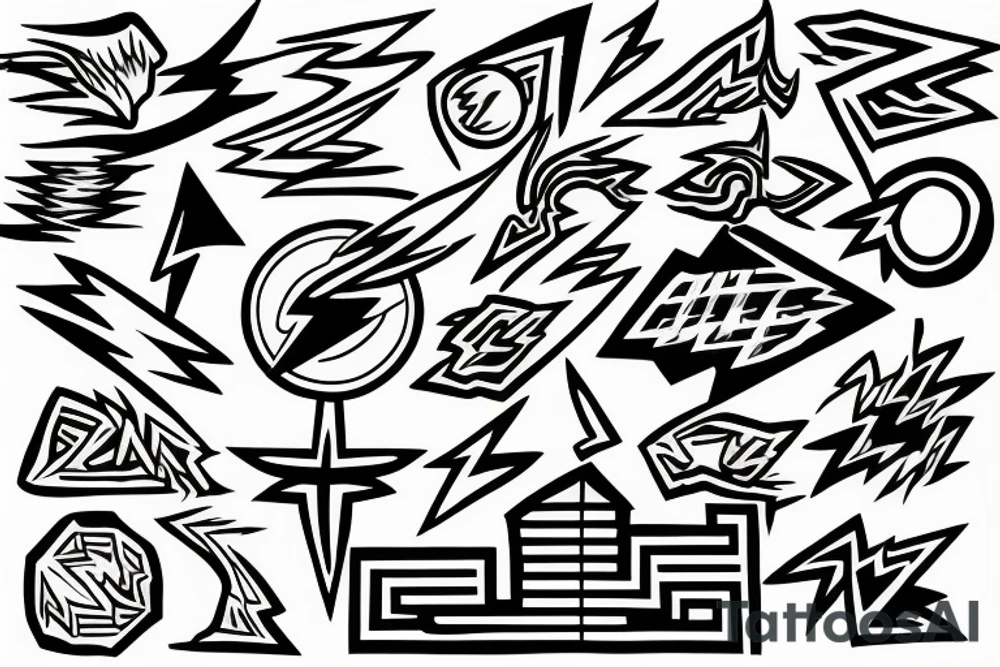 Lightning bolt tattoo idea