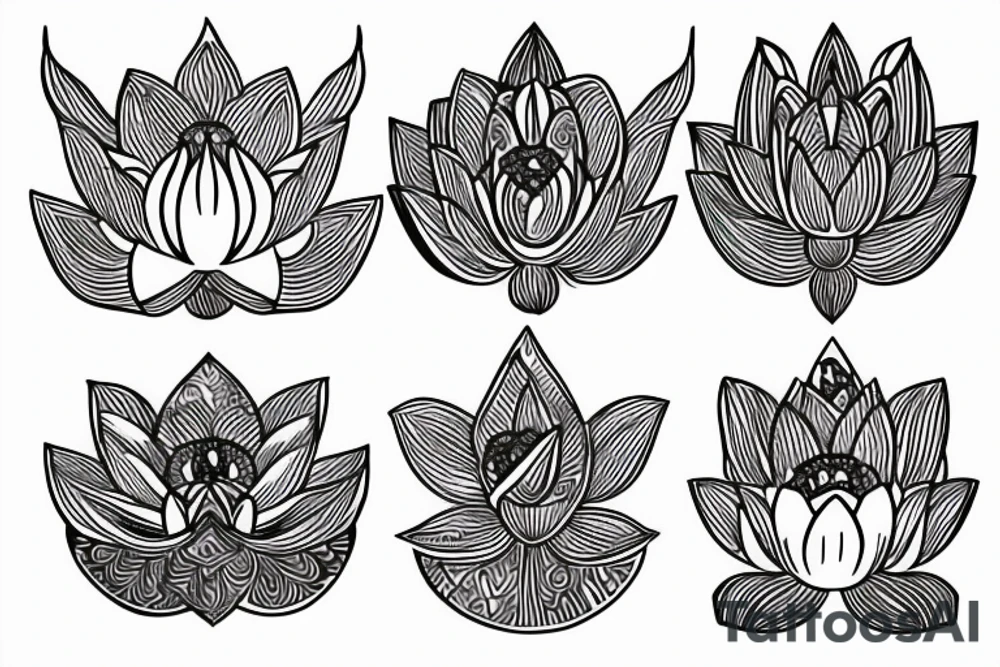 Lotus flower tattoo idea