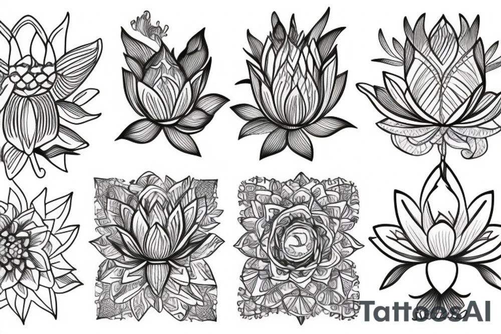 Lotus flower tattoo idea