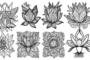 Lotus flower tattoo idea