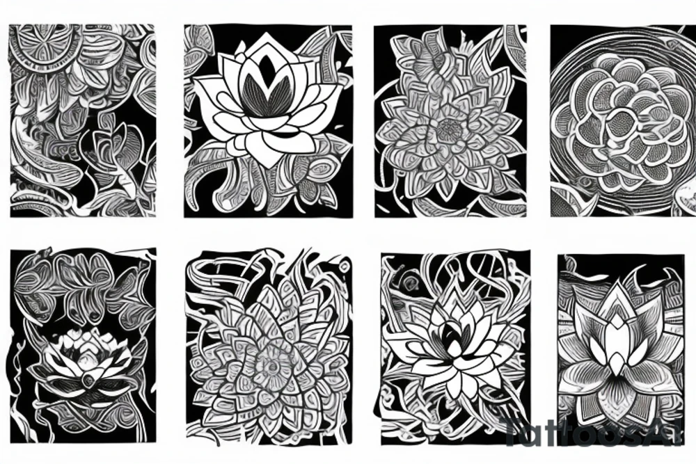 Lotus flower tattoo idea