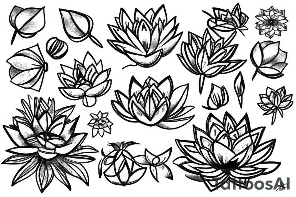 Lotus flower tattoo idea