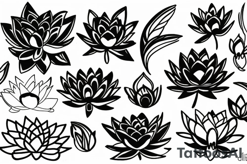 Lotus flower tattoo idea