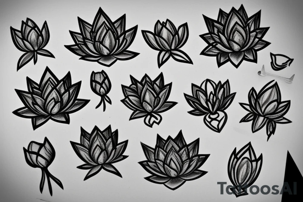 Lotus flower tattoo idea