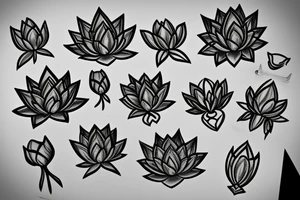Lotus flower tattoo idea