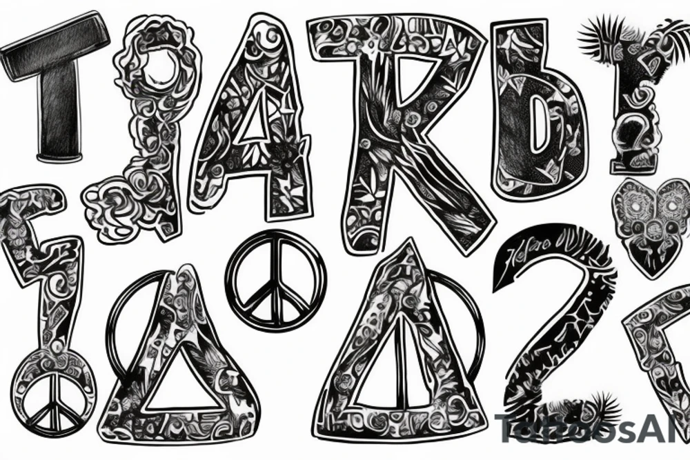 Peace sign tattoo idea