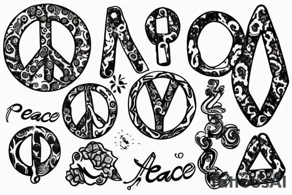 Peace sign tattoo idea