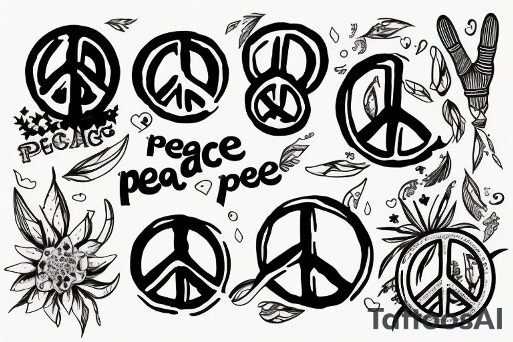 Peace sign tattoo idea