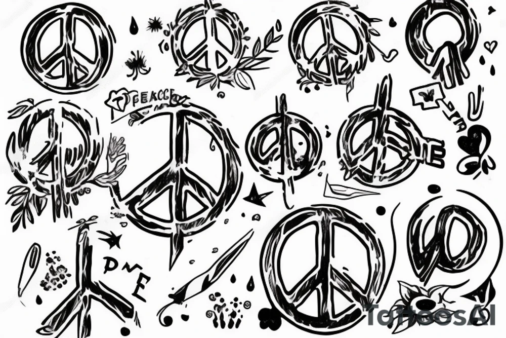 Peace sign tattoo idea