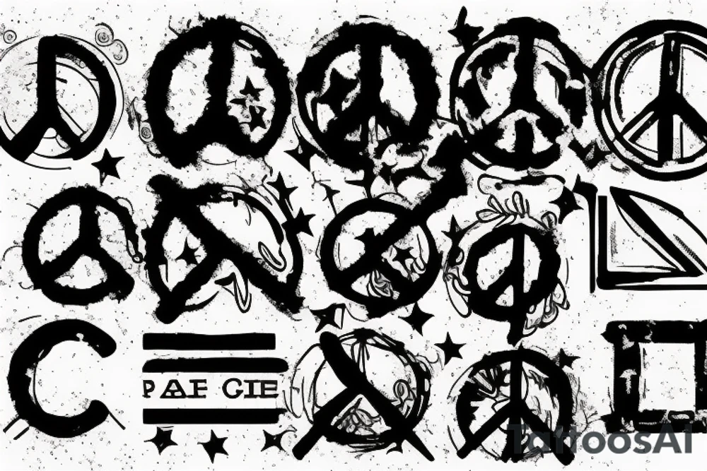 Peace sign tattoo idea