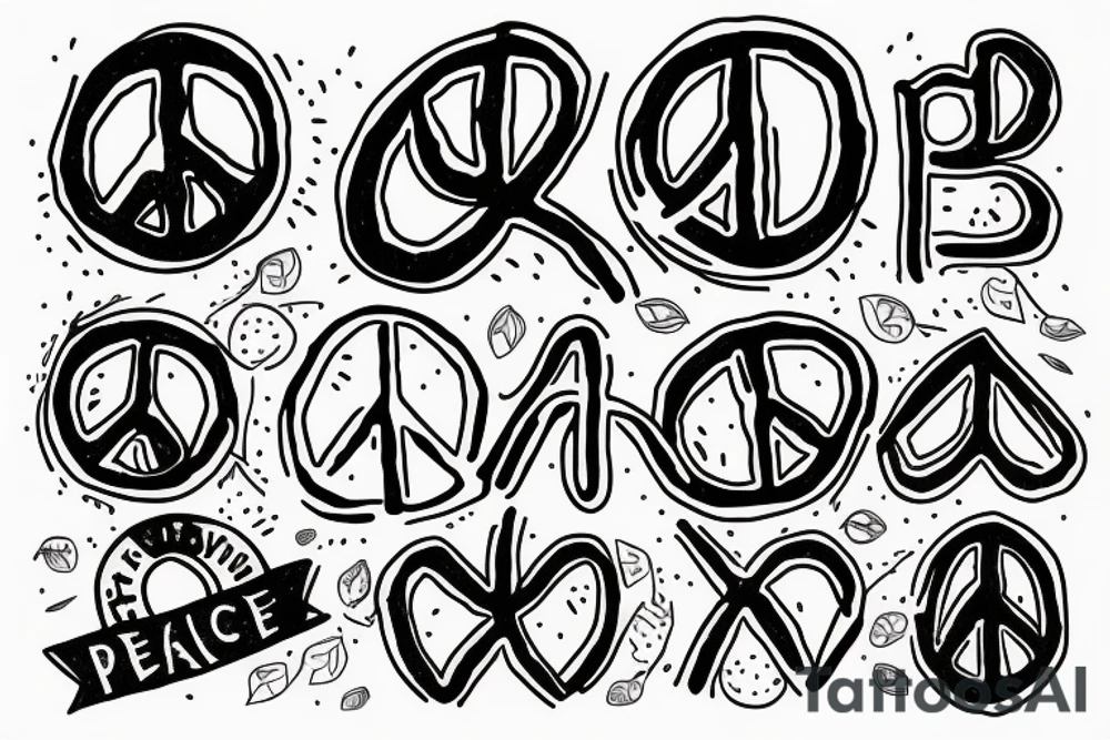 Peace sign tattoo idea