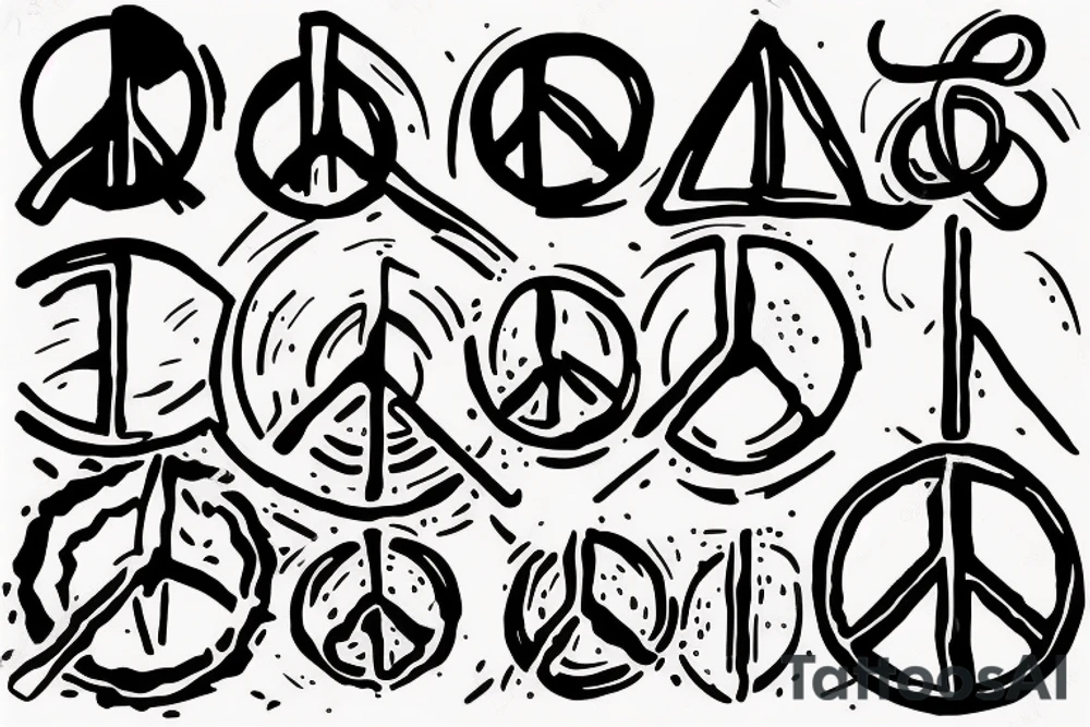 Peace sign tattoo idea