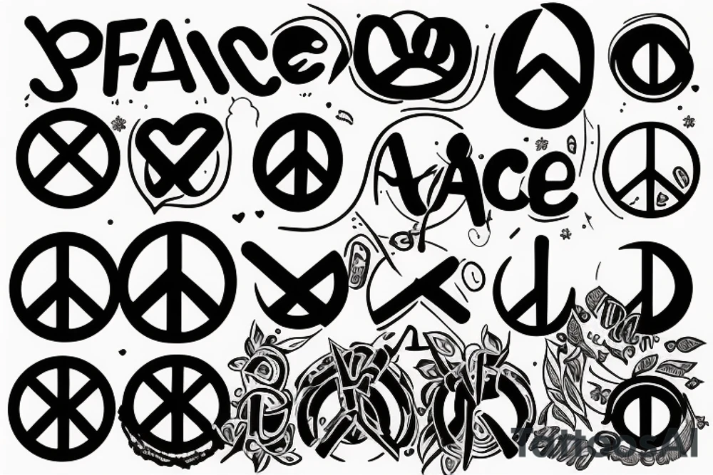Peace sign tattoo idea