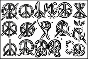 Peace sign tattoo idea