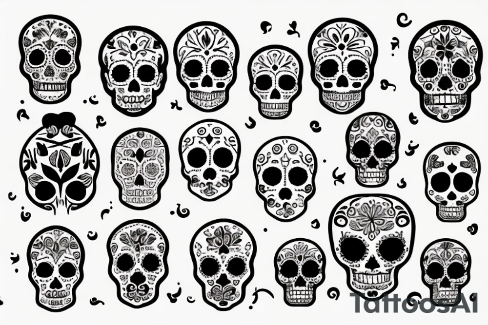 Sugar skull tattoo idea