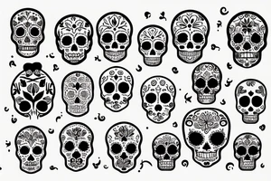 Sugar skull tattoo idea