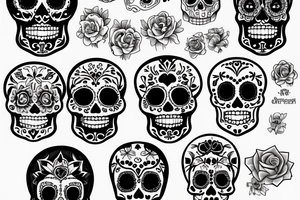 Sugar skull tattoo idea